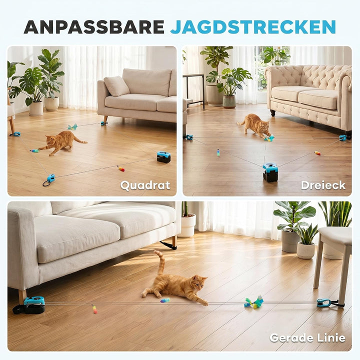 PawHut Interaktives Katzenspielzeug Elektrisch mit Selbstbeschäftigung