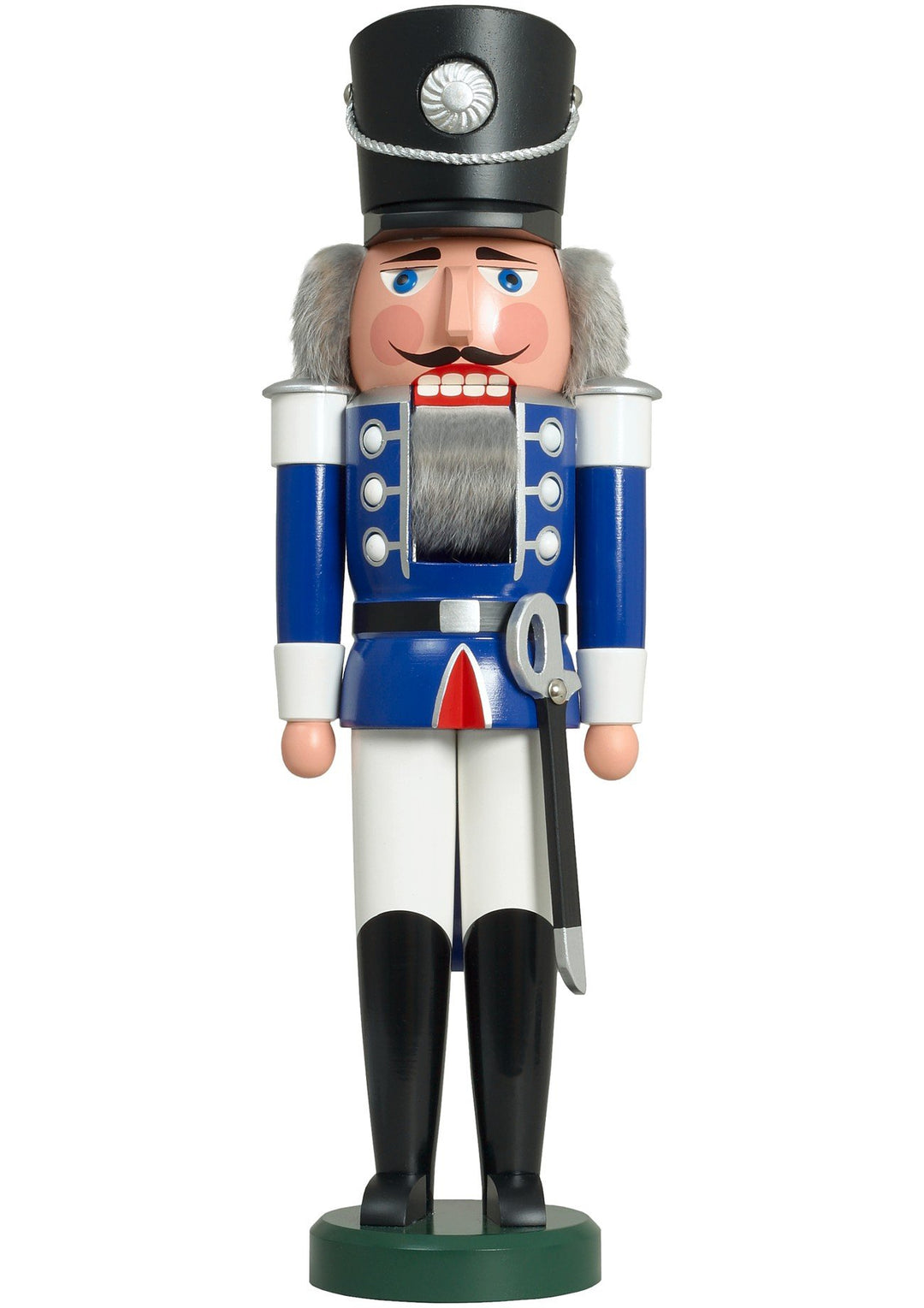 Seiffener Volkskunst Erzgebirge Nussknacker Husar 50 cm (blau), Blau