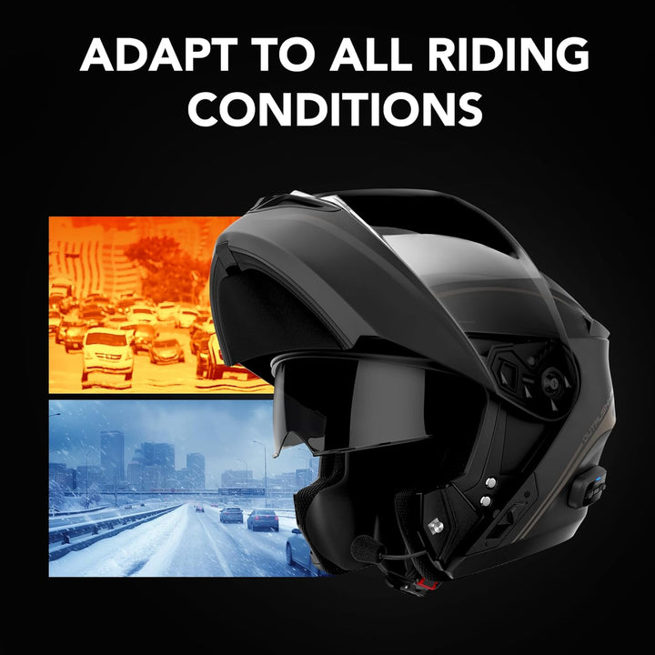 Sena Outrush R Bluetooth Klapphelm mit Intercomsystem (Schwarz, L) Schwarz L Outrush R, Schwarz L Ou