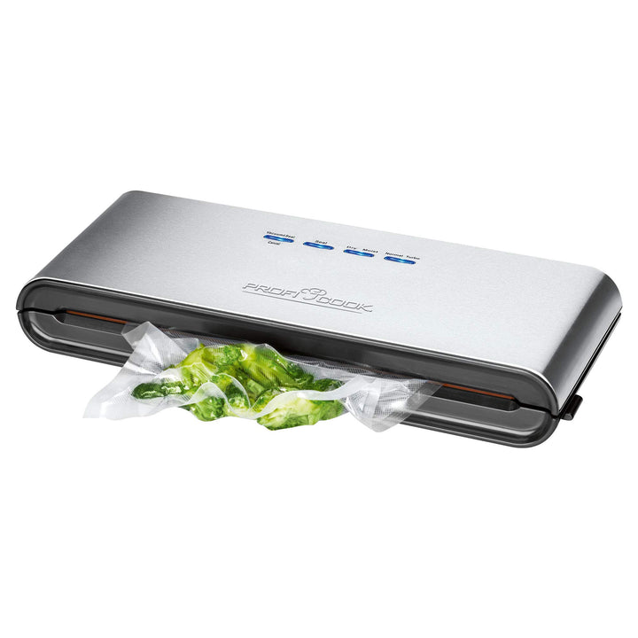 Profi Cook PC-VK 1080 Edelstahl-Vakuumiergerät, Vakuumierer, Lebensmittel bleiben vakuumiert bis zu