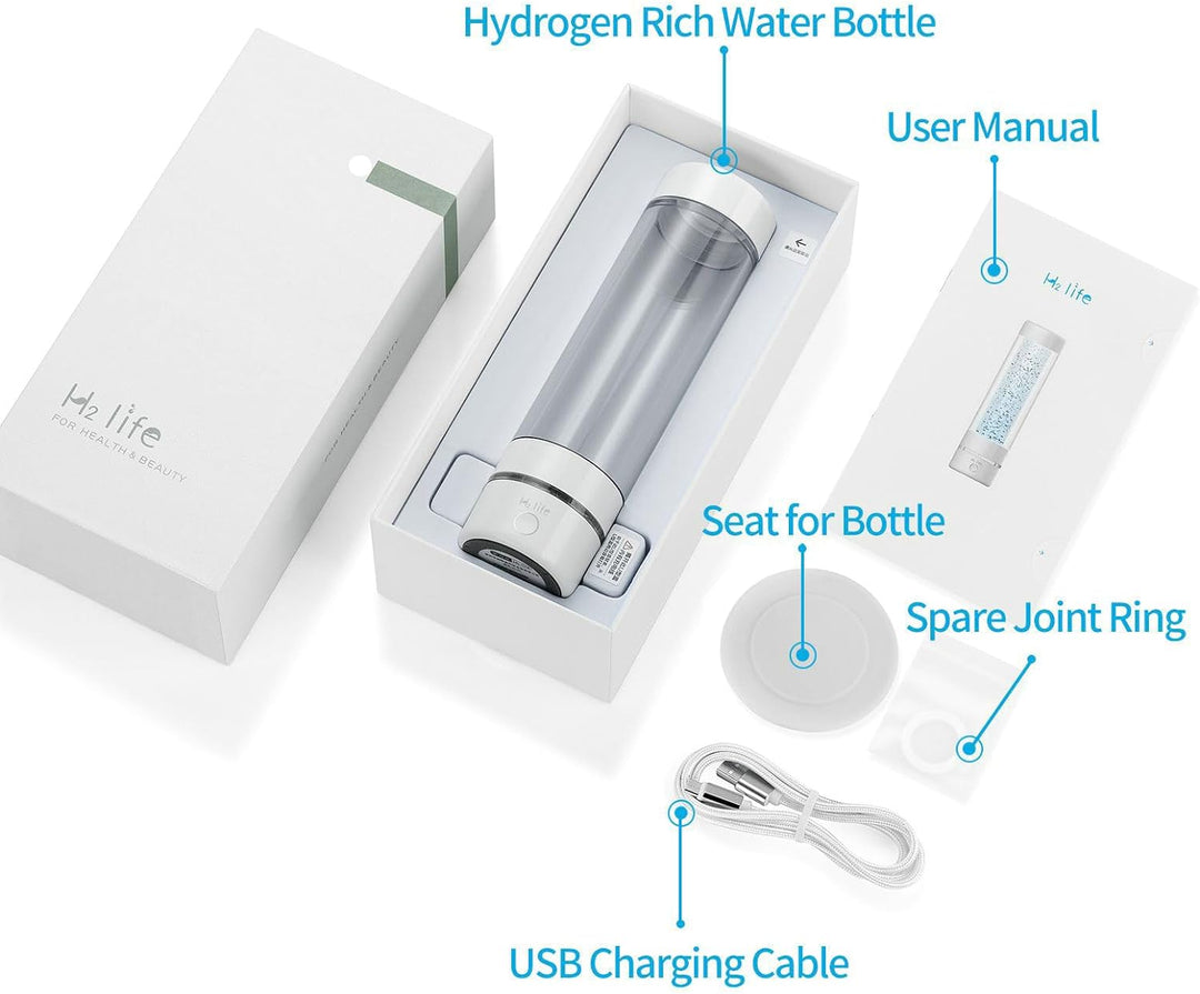 H2 Life Wasserstoff Wassergenerator, professionelle BPA-freie Wasserstoff Wasserflasche Dual-Modus t