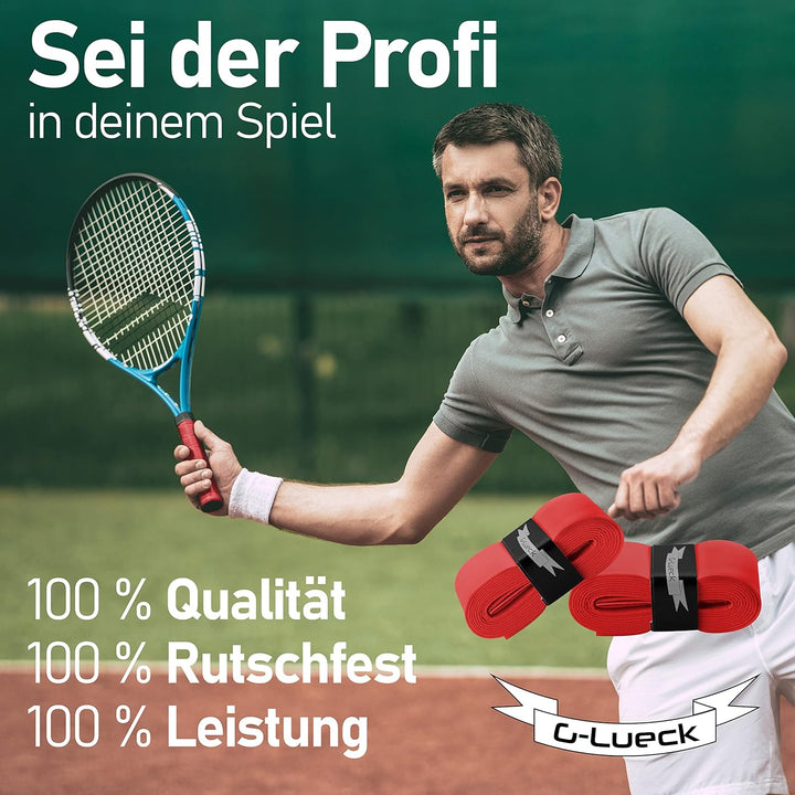 G-Lueck 12er Set Tennis Griffband TALENT GRIP | 0,60mm Stärke | Overgrip für Squash Badminton Schläg