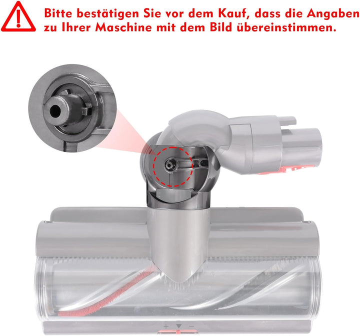 Ersatz-Ballrad + Staubsaugerkopfanschluss für Dyson V10 V11 V15 Ersatzteile, 100W High Torque Staubs