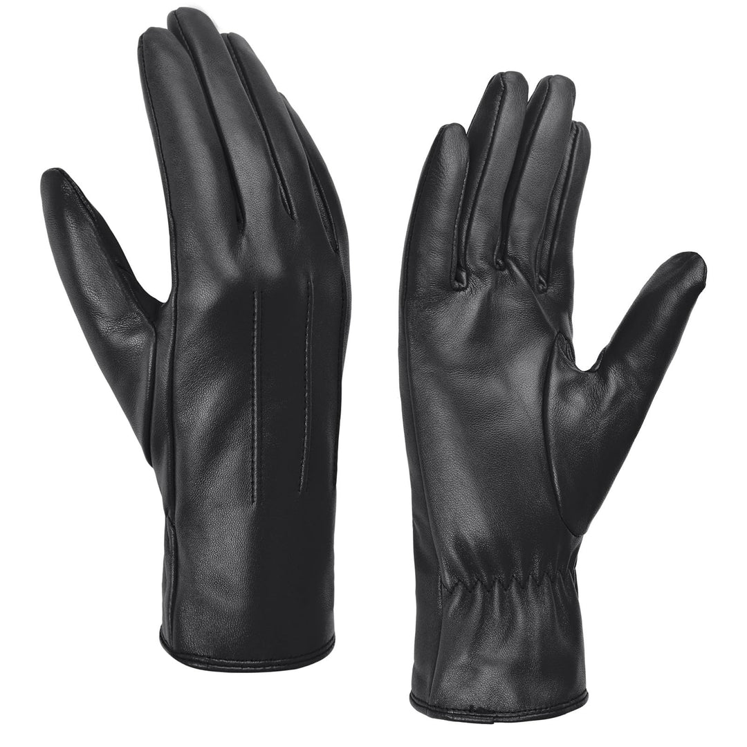 Harssidanzar Damen Lederhandschuhe Winter Warmes Kaschmirfutter Touchscreen Vintage Finished GL017EU