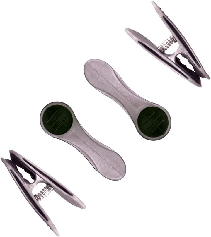 96 Wäscheklammern Soft Grip Softgrip Soft Touch Softtouch und 1 Wäscheklammerbeutel (96xSilber, 1xSc