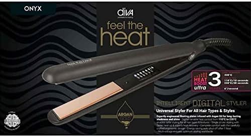 Diva Pro Styling Digital Glätteisen - Keramik-Platten - Automatische Abschaltung - 3m langes Kabel,