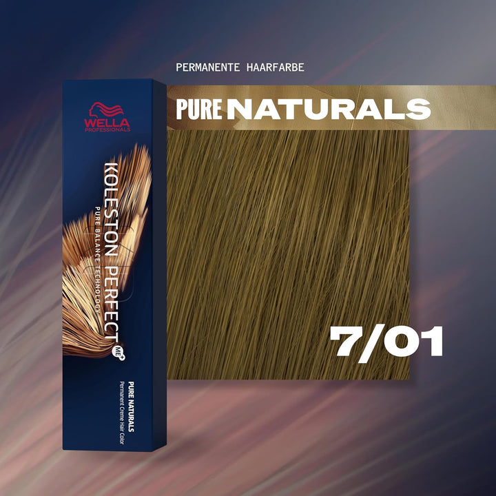 3er Wella Koleston Perfect ME+ 7/01 Mittelblond Natur Asch 60 ml Grau-/weissabdeckung 60 ml (3er Pac