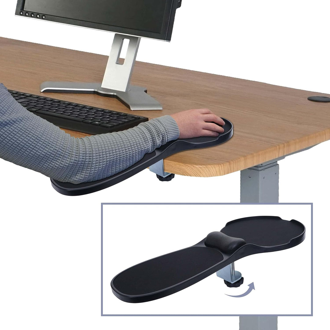 2in1 Armauflage mit Mauspad HWC-N76, Tisch-/Armlehnen-Mousepad Gelenkstütze Handgelenkkissen ergonom