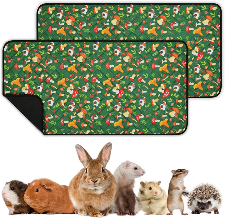 Wiederverwendbare PIPI Pads Matte für Meerschweinchen, 2PC Waschbar und 4 Lagen Super Saugfähige Unt