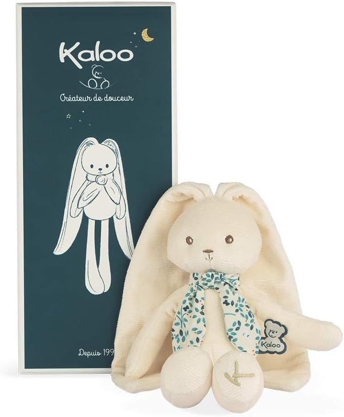 Kaloo - Lapinoo - Pantin Lapin - Baby Plüsch Jersey und Strick - 25 cm - Farbe Creme - Sehr weiches