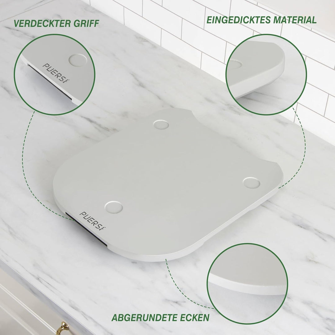 PUERSI Gleitbrett für Thermomix TM6/TM5, 2te Generation, Brett für Thermomix mit Rollen, Leicht Glei