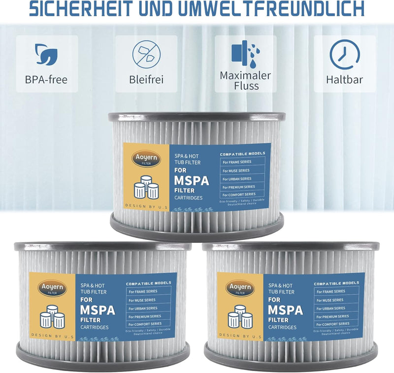 Ersatzfilter für Whirlpool Filter, für MSpa Whirlpool Filter Modell ab 2020, für Mspa Whirlpool Zube