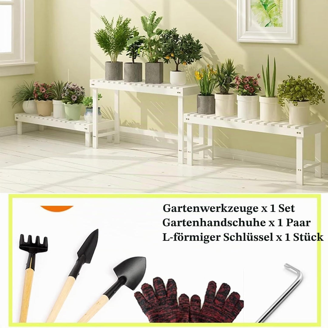Blumenständer Aus Holz Mehrstöckiges Pflanzenregal Für Innen Balkon-Pflanzenständer Sukkulentenhalte