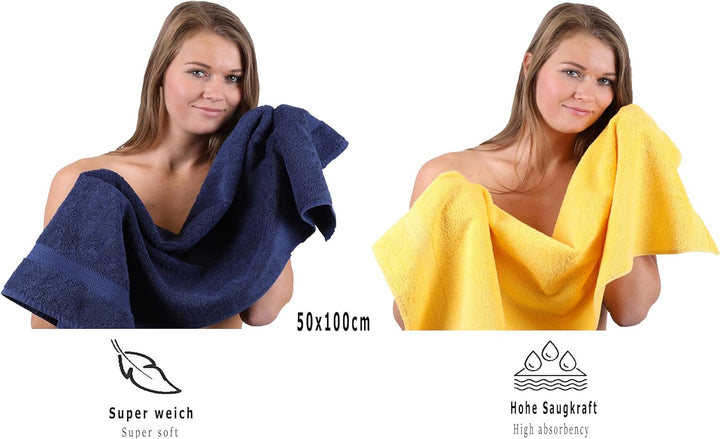 Betz 10-TLG. Handtuch-Set Premium 100% Baumwolle 2 Duschtücher 4 Handtücher 2 Gästetücher 2 Waschhan