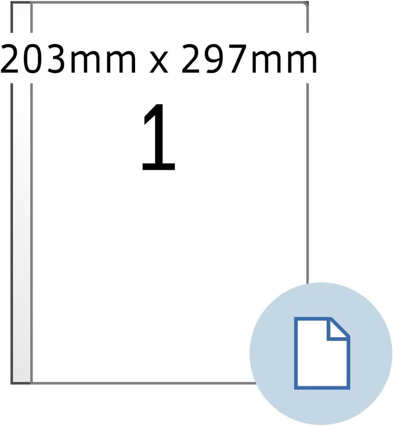 Herma 58101 Folien-Etiketten DATAPRINT, 203 x 297 mm, weiss