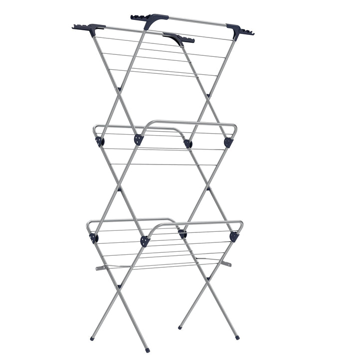 ‎SONGMICS Wäscheständer, Standtrockner klappbar, kompakt, platzsparend, Stahlrahmen, 42 x 62,5 x 150