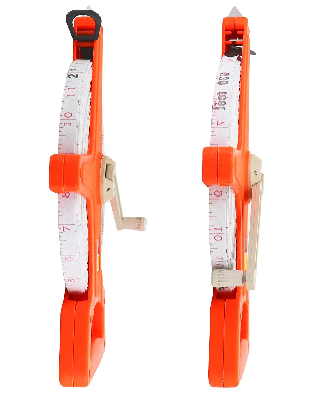 QWORK® 2 Stück Bandmass Fiberglas, Rollmassband, 100M /330 FT, Doppelseitig 2 Stück 100M /330 FT, 2