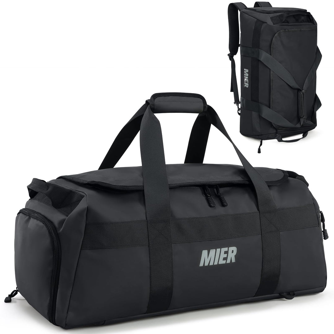 MIER Sporttasche gross Reisetasche mit Schuhfach 60L Sportrucksack Duffle Bag Fitness Trainingstasch