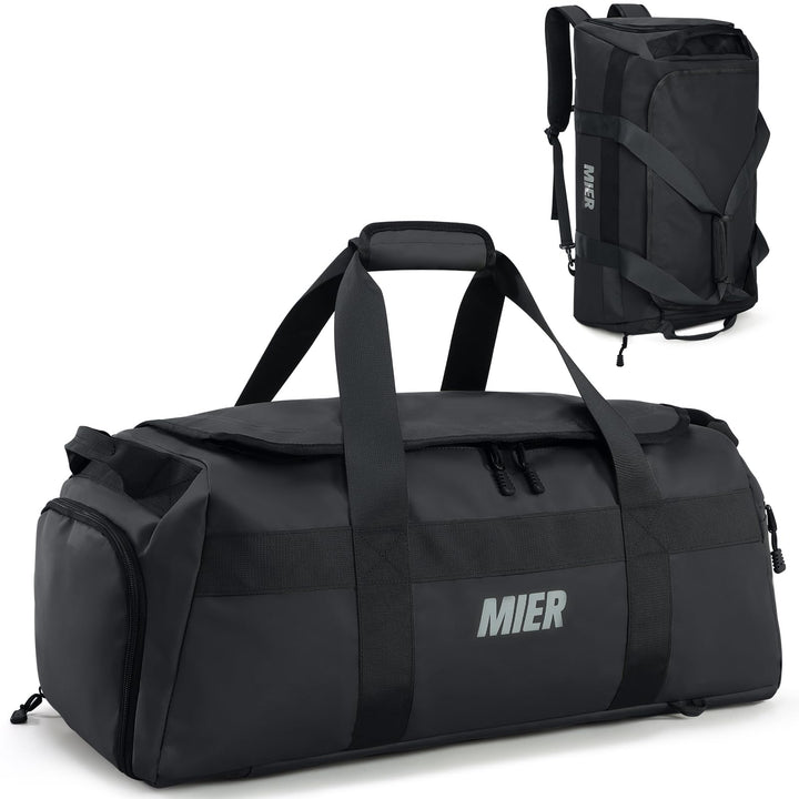 MIER Sporttasche gross Reisetasche mit Schuhfach 60L Sportrucksack Duffle Bag Fitness Trainingstasch