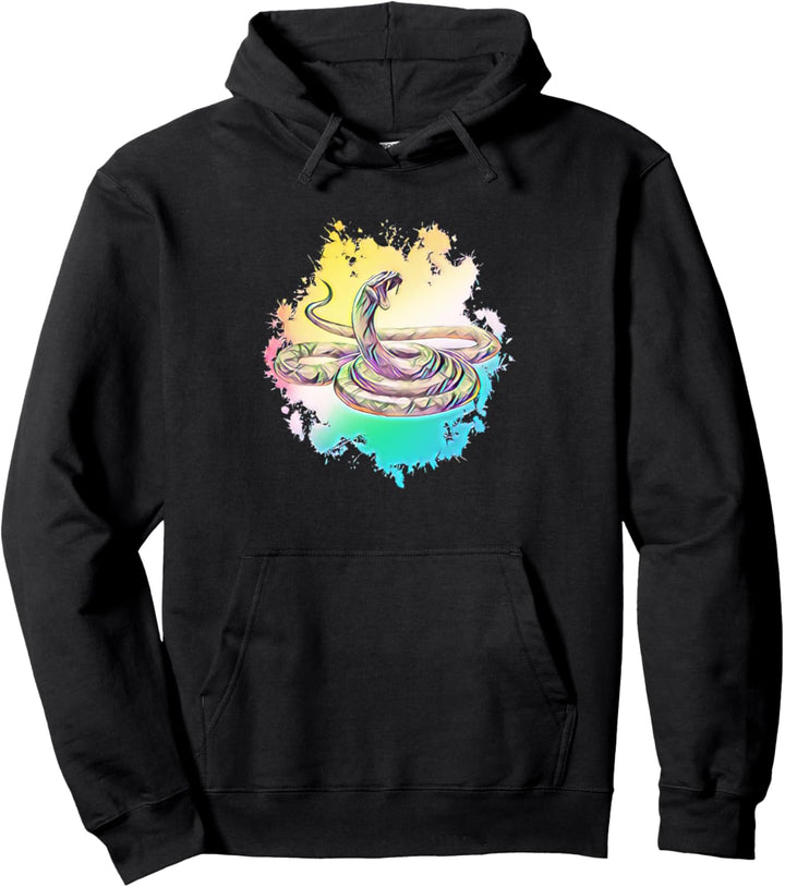 Cobra Motiv Schlange Schlangen Terrarium giftiges Reptil Pullover Hoodie