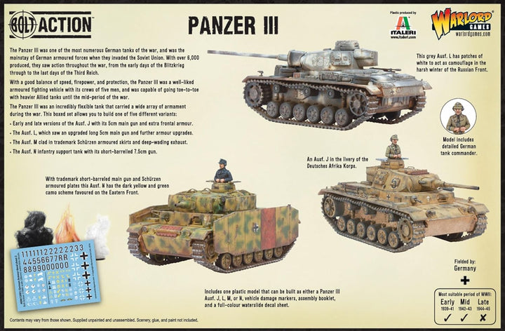 Warlord Games Bundeswehr Panzer III mittlerer Panzer - 1:56/28mm Kunststoff Massstab Modellpanzer fü