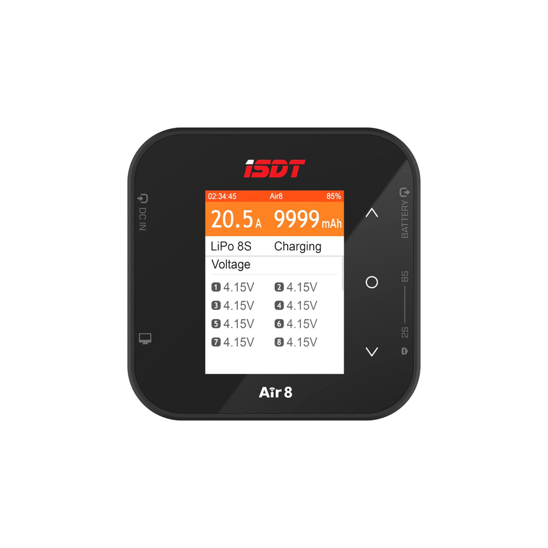 ISDT AIR8 500W 20A Lipo Akku Balance Ladegerät Smart Digital Ladegerät für RC 1-8S Akku Batterien, 5