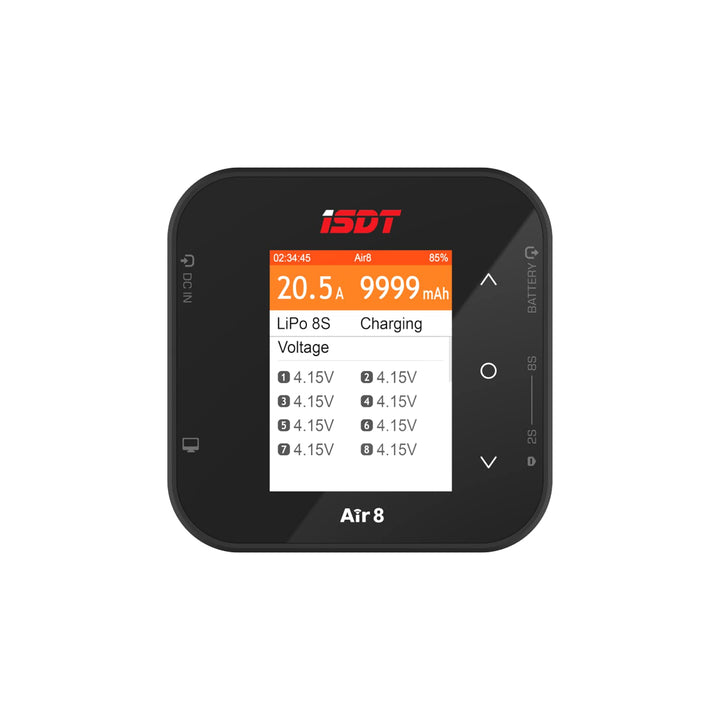 ISDT AIR8 500W 20A Lipo Akku Balance Ladegerät Smart Digital Ladegerät für RC 1-8S Akku Batterien, 5