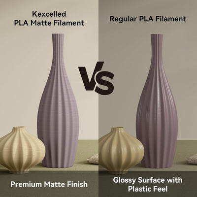 kexcelled Matte PLA Filament 1,75 mm +/- 0,03 mm, Glanzfreie Farbe, Matt Textur, 3D Drucker Filament