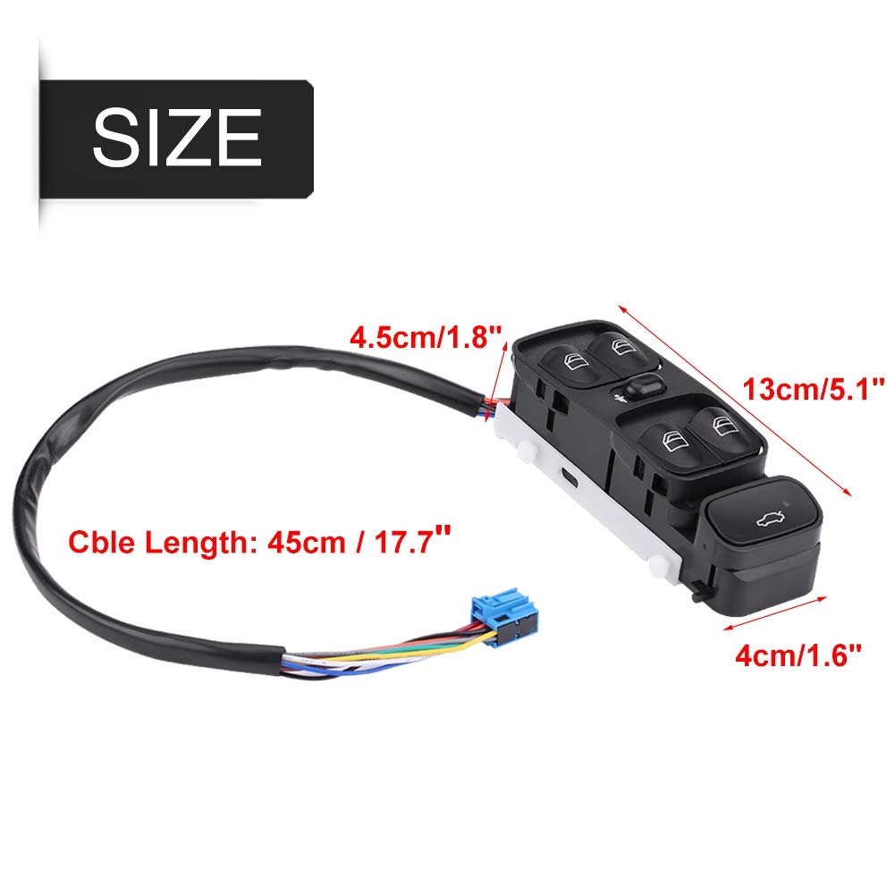 Fensterschalter Elektrischer Fensterheber-Hauptschalter Passend für Merced-eBenz W203 C-KLASSE C320