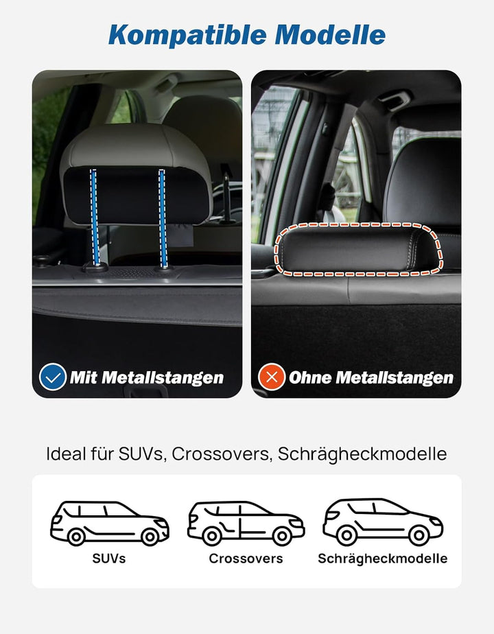 JOYTUTUS Schutzgitter Auto Hundegitter aus Aluminium Hundeschutzgitter Trenngitter Gepäckgitter Univ