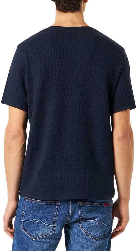 BOSS Herren Waffle T-Shirt mit Logo, Dark Blue403
