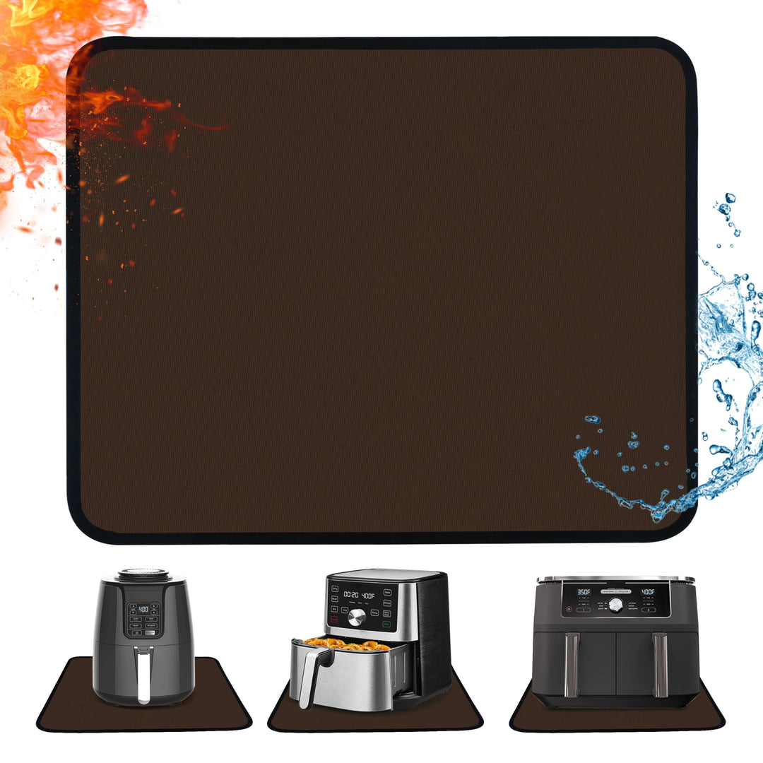 Feuerfeste Unterlage 30 x 45cm-1mm, Hitzeschutzmatte für Luftfritteuse, Hitzebeständige Unterlage fü