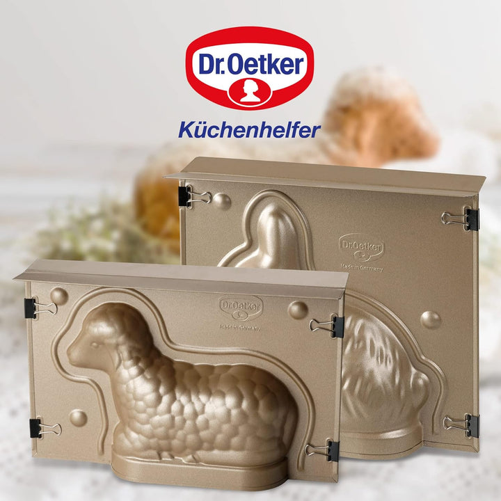 Dr. Oetker Osterlamm und Hase Backformen Set zu Ostern – 700 &amp; 600 ml Füllvolumen – 3D Kuchenformen