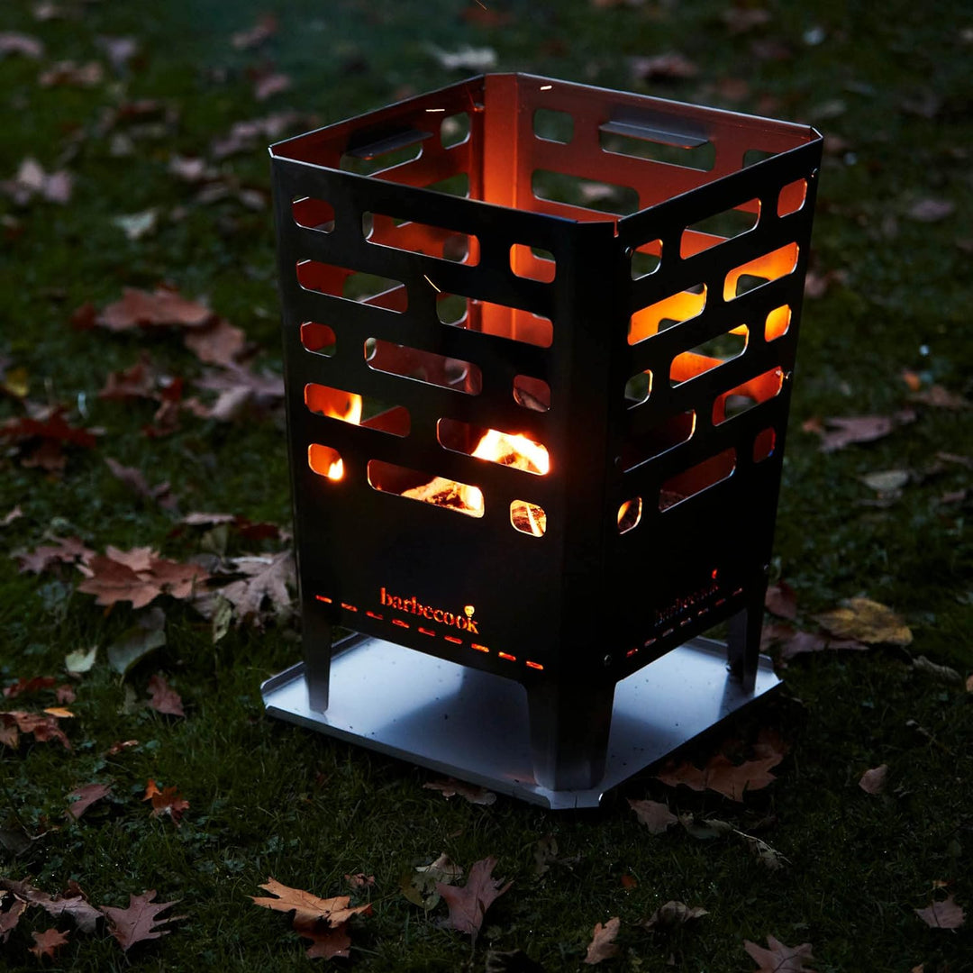 Barbecook Jill feuerschale, eckig, gartendeko rostoptik, Cortenstahl, 38 x 38 x 55 cm