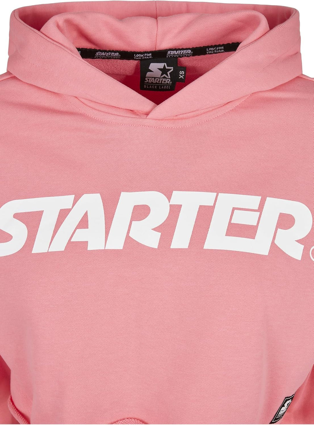 Starter Black Label Damen Kapuzenpullover Ladies Starter Cropped Hoody, Farbe pinkgrapefruit, Grösse