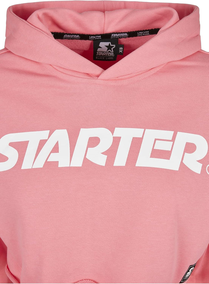 Starter Black Label Damen Kapuzenpullover Ladies Starter Cropped Hoody, Farbe pinkgrapefruit, Grösse