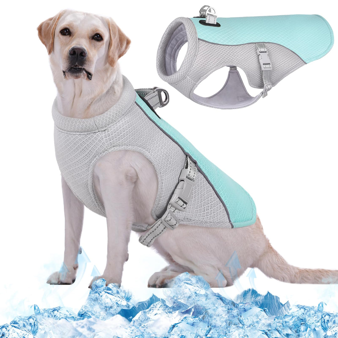 Kuoser Kühlweste für Hunde, Hundekühlungsmantel für heisse Sommertage, Atmungsaktive & Reflektierend