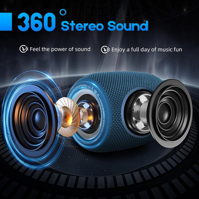SENXINGYAN 20W Bluetooth Lautsprecher – Tragbare Musikbox mit 360° Stereo-Sound, LED-Lichtshow, IPX6