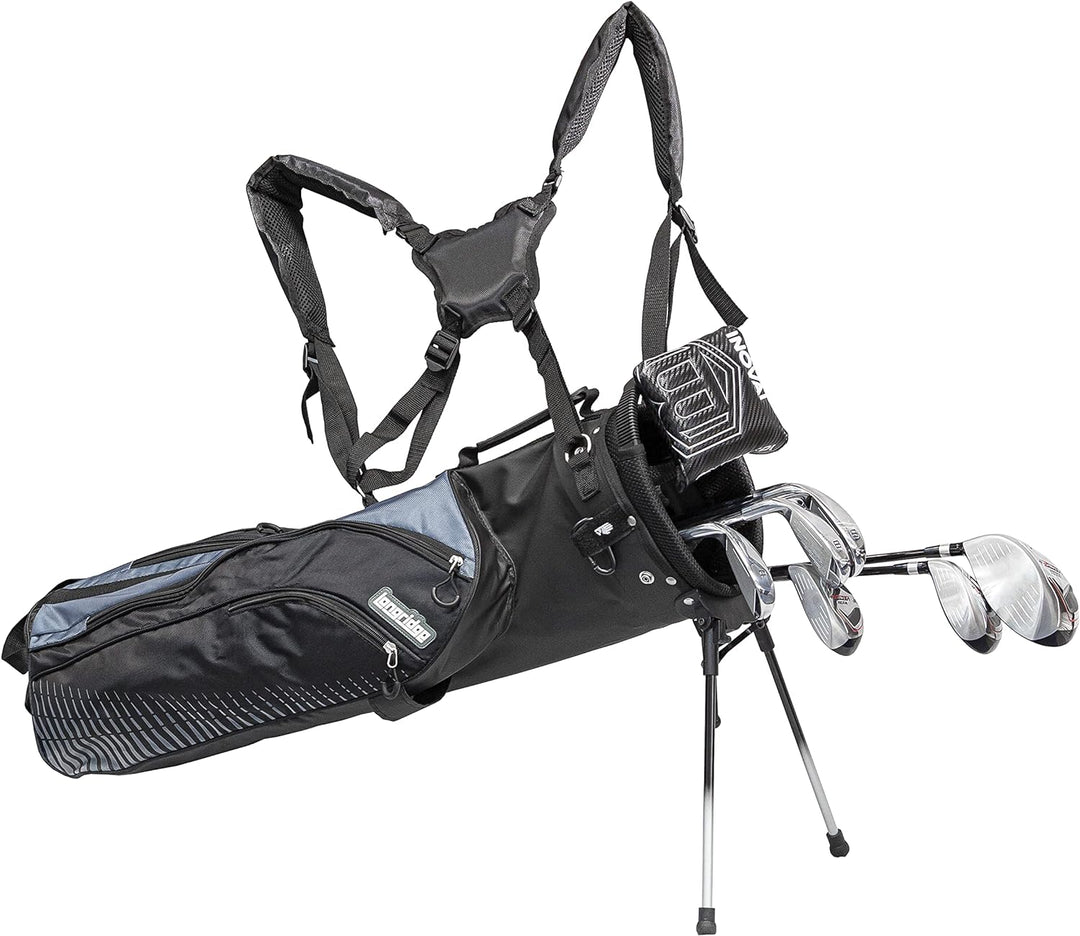 LONGRIDGE 7' Tri Lite Carry Golftasche - Schwarz/Silber