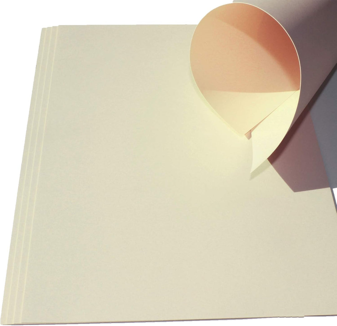 25 Blatt DIN A2 dickes Papier elfenbein 170g/m² komplett durchgefärbt - super Qualität - bedruckbar