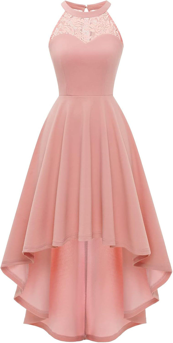Bbonlinedress Abendkleider elegant für Hochzeit gast festliches Kleid Damen Neckholder Konfirmations