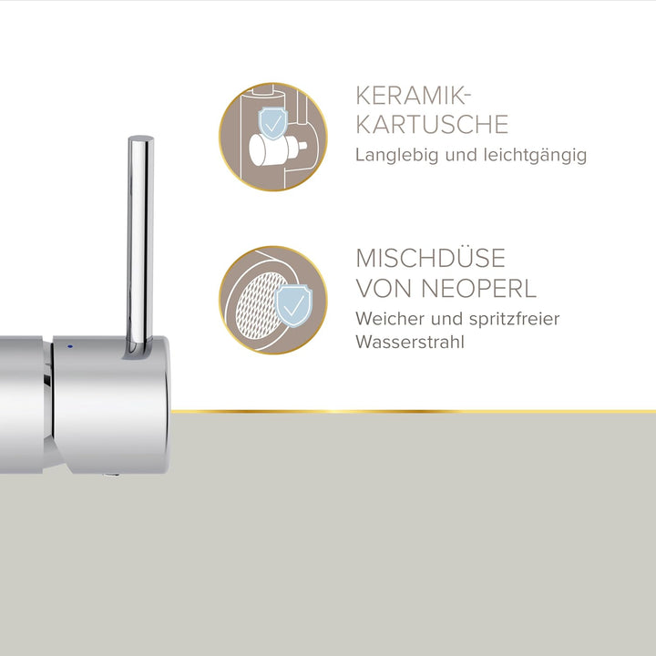 Lenz BOW² Waschtischarmatur chrom 46010202, Chrom