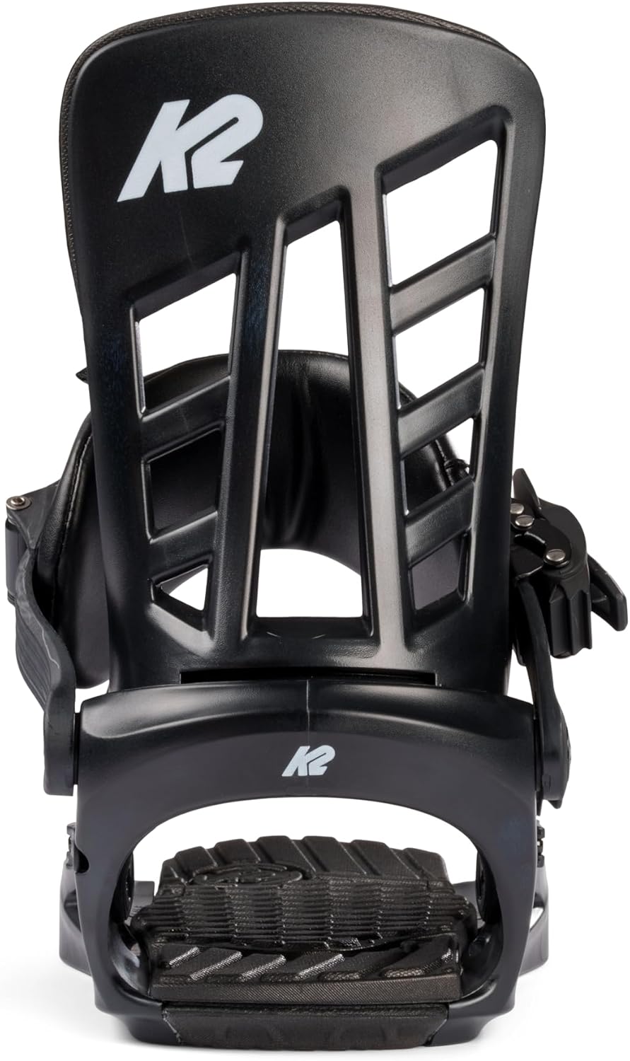 K2 Indy Mens Snowboard Bindings Schwarz L (EU: 40.5 - 44.5 — US: 9 - 12 — MP: 260 - 290), Schwarz L