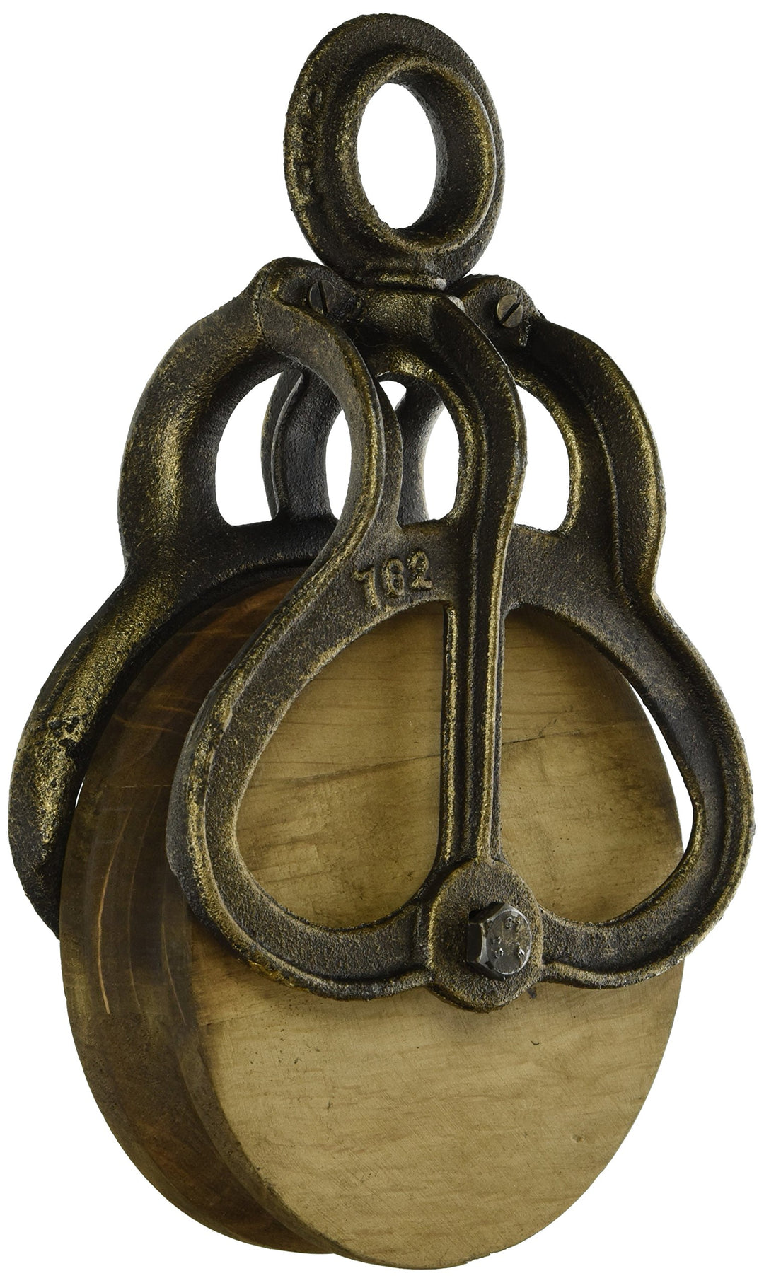 Design Toscano Vintage-Rad Bauernhofflaschenzug Industrielles Dekor, 25,5 cm Large, Large