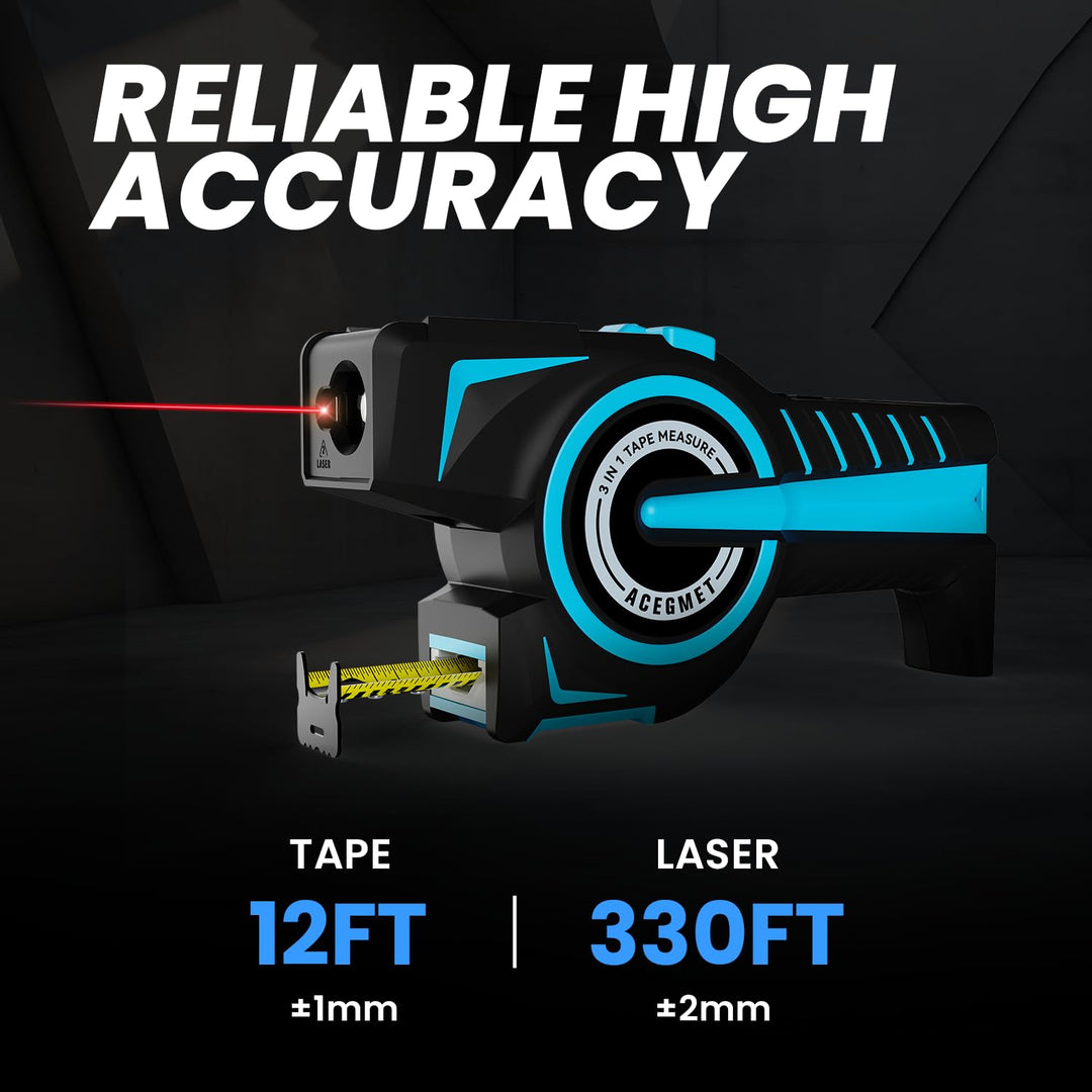 ACEGMET von MiLESEEY Digitales Massband, Laser Entfernungsmesser mit Automatischem Verschlussband, S