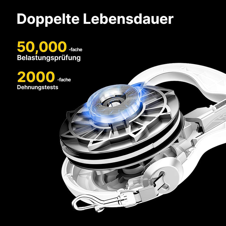 3M Einziehbare Hundeleine für kleine &amp; mittelgrosse Hunde | Automatische Bremse, Verriegelung, ergon