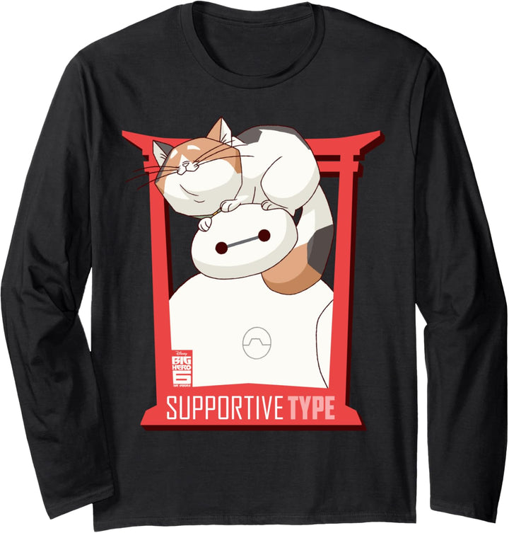 Disney Big Hero 6 TV Series Baymax and Cat Langarmshirt