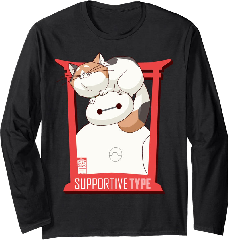 Disney Big Hero 6 TV Series Baymax and Cat Langarmshirt