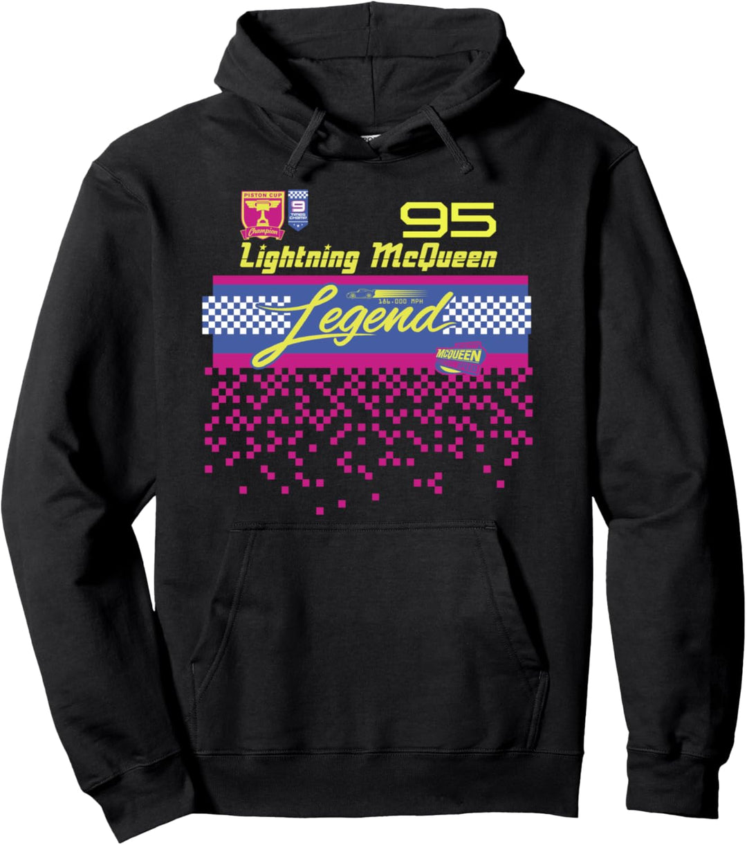 Disney Pixar Cars 2 Lightning McQueen Pixel Legend Poster Pullover Hoodie