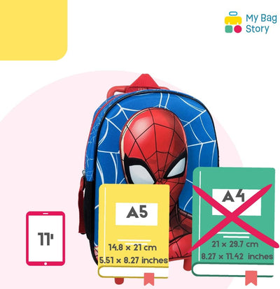 mybagstory - Trolley – Spiderman – Blau – Kinder – Schule – Kindergarten – Grundschule – Schulranzen